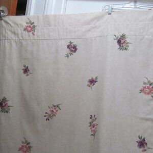JC Penney Curtain Panel Lined Beige Floral Multicolor ~ Single Panel 41 X 85